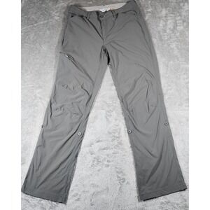 Orvis Pants Womens‎ 10 Gray Nylon Stretch Hiking Outdoor Zip Pocket Roll Tab